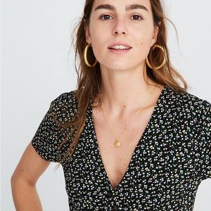 Made Well Button Wrap Dress in Playground Posies- size 4